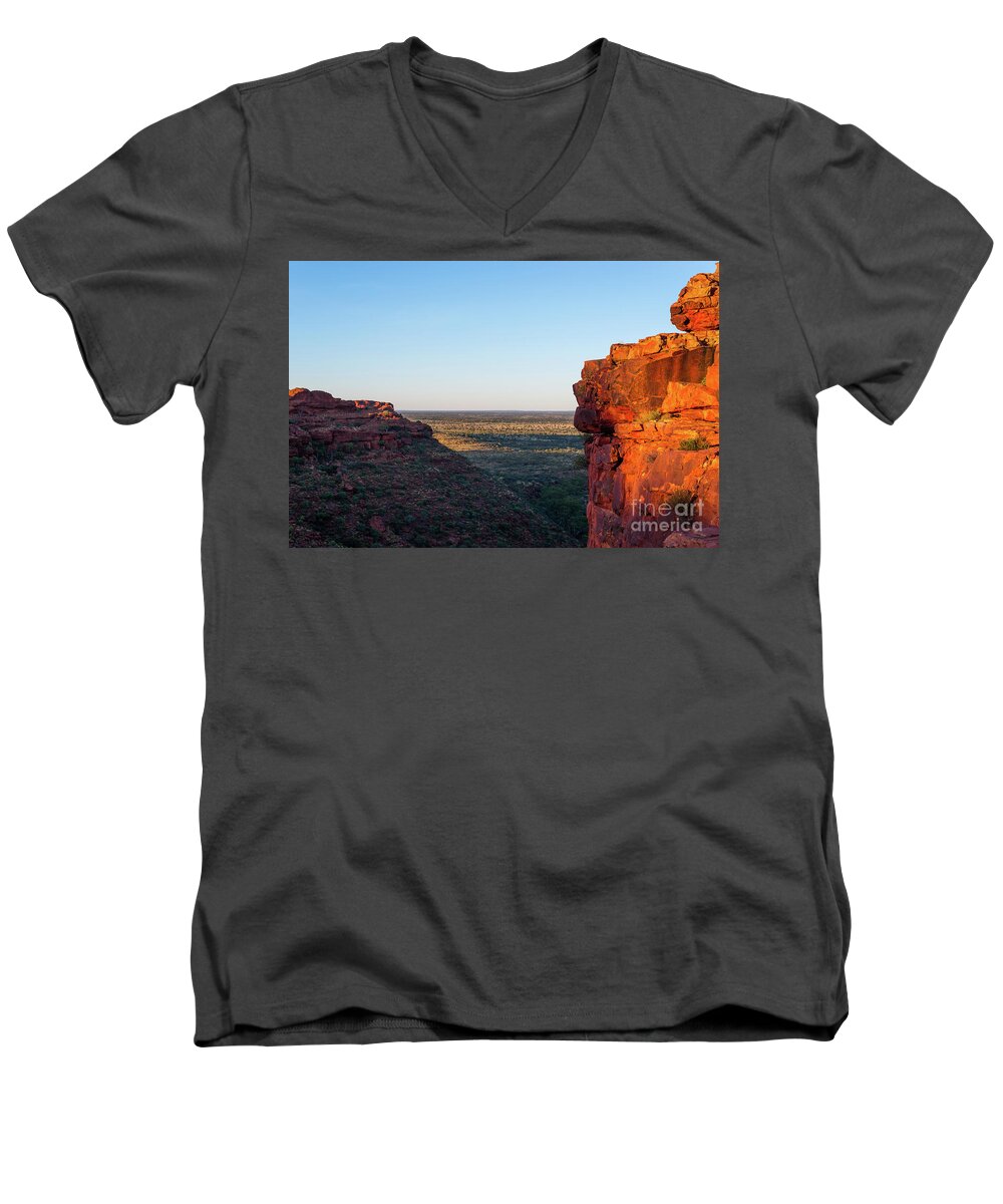 Kings Men's V-Neck T-Shirt featuring the photograph Kings Canyon by Andrew Michael