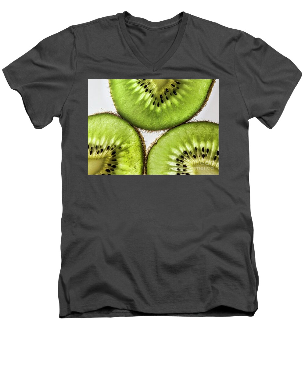 Kiwi Men's V-Neck T-Shirt featuring the photograph Kiwi by Shirley Mangini