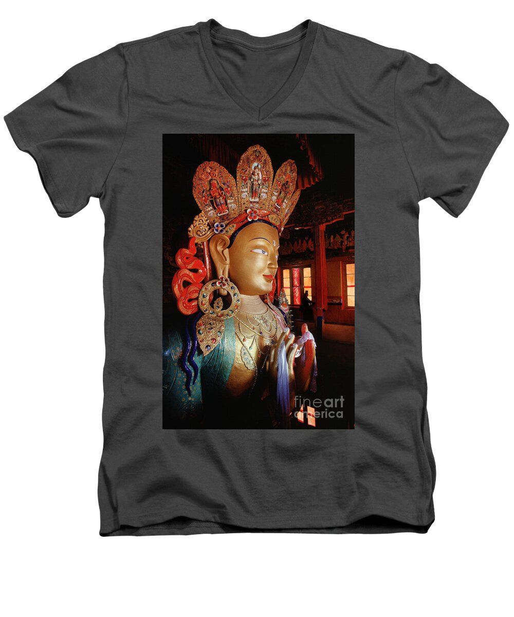 India Men's V-Neck T-Shirt featuring the photograph Ladakh_41-2 by Craig Lovell