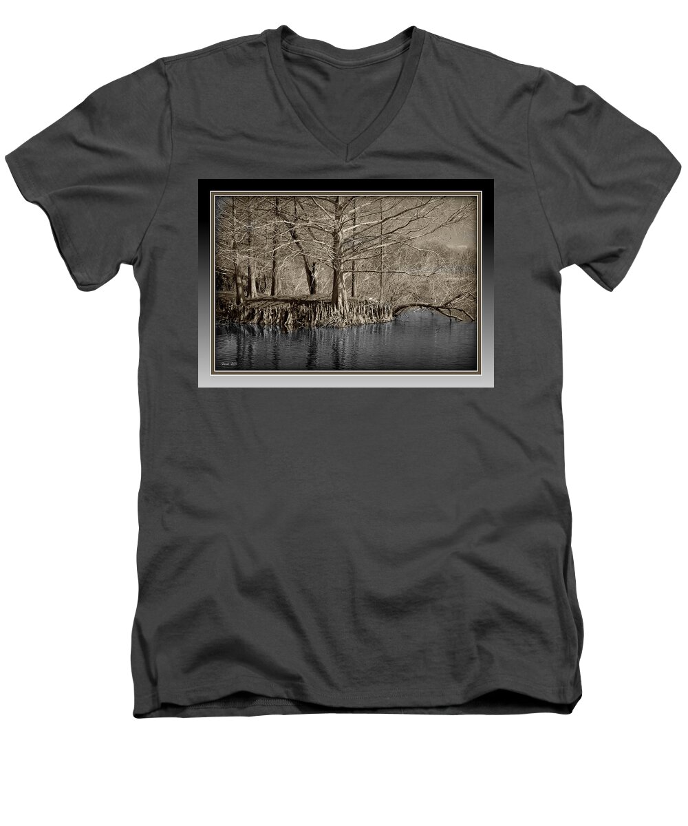 Lake Men's V-Neck T-Shirt featuring the photograph Lake Alice by Farol Tomson