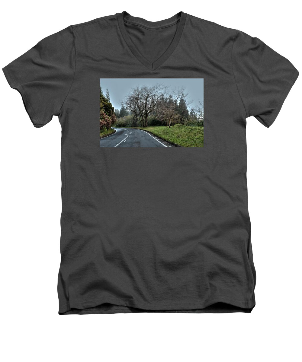 Acores Men's V-Neck T-Shirt featuring the photograph Landscapes-49 by Joseph Amaral