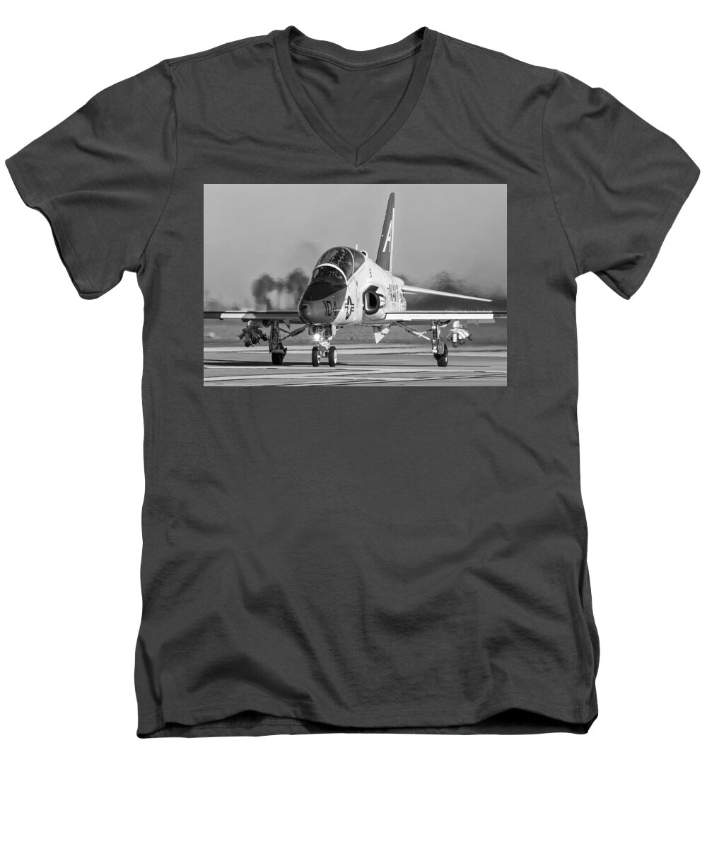 2015 Men's V-Neck T-Shirt featuring the photograph Learning To Move Mud by Jay Beckman