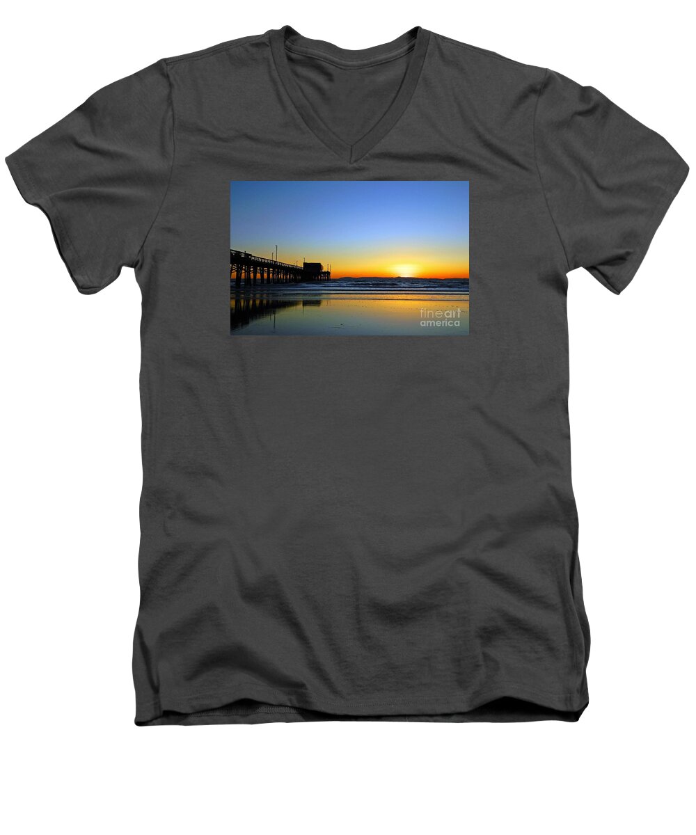 Newport Beach Men's V-Neck T-Shirt featuring the photograph Lets Enjoy by Everette McMahan jr