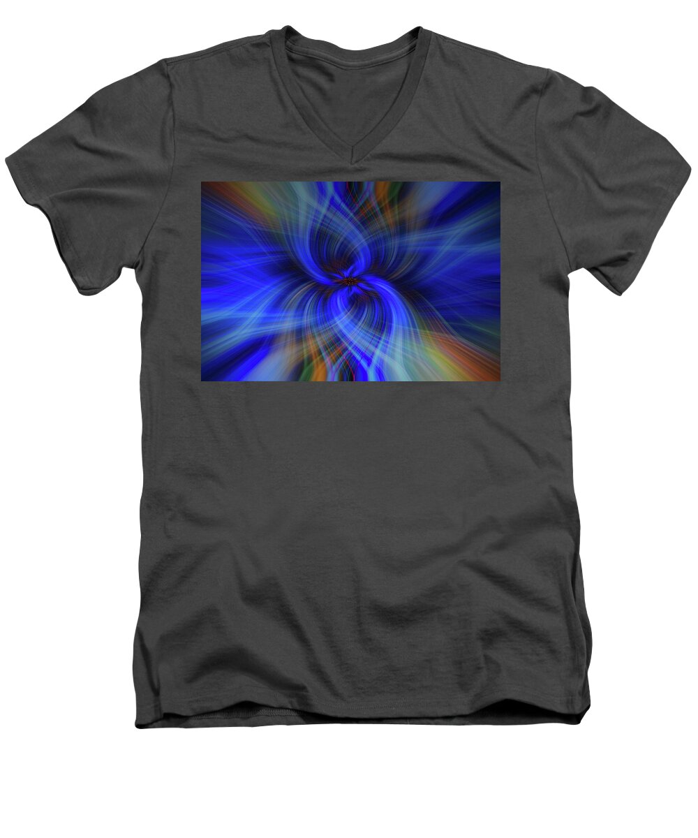 Abstract Men's V-Neck T-Shirt featuring the photograph Light Abstract 7 by Kenny Thomas