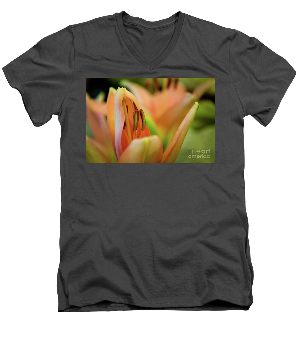 Flower Men's V-Neck T-Shirt featuring the photograph Lily by Mariusz Talarek