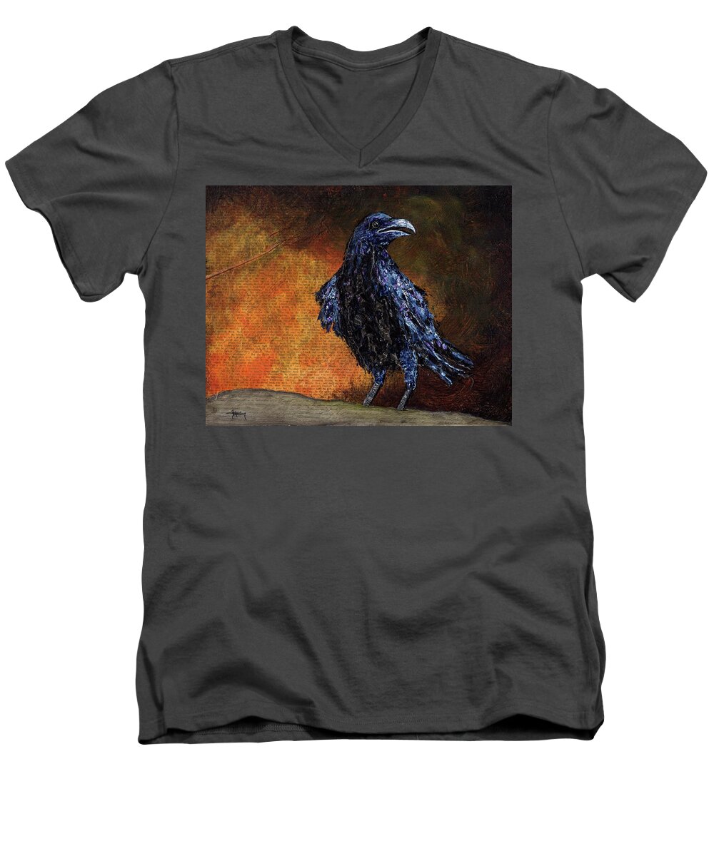 Seven Men's V-Neck T-Shirt featuring the painting Luxuria by Cindy Johnston