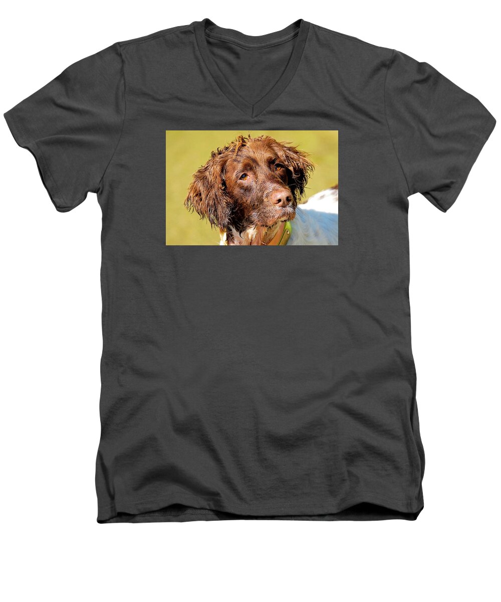  Men's V-Neck T-Shirt featuring the photograph Maggie Head Photo Art by Constantine Gregory