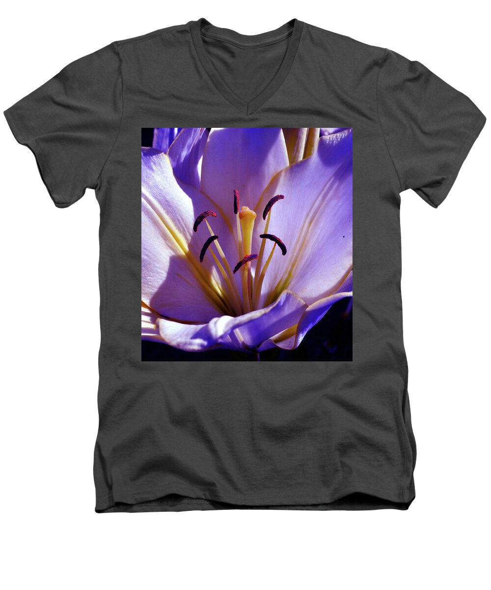 Magic Floral Poetry Men's V-Neck T-Shirt featuring the photograph Magic Floral Poetry by Silva Wischeropp