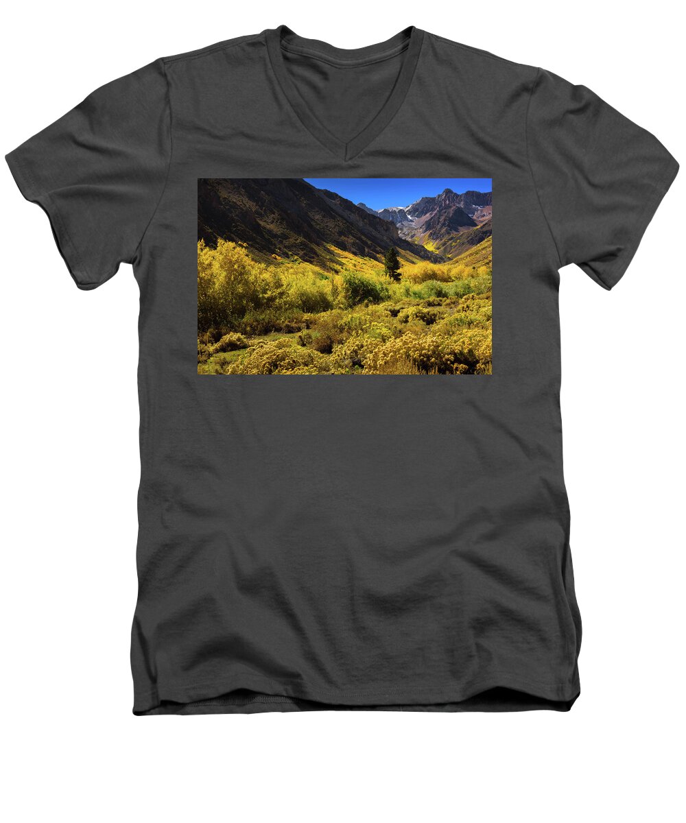 Af Zoom 24-70mm F/2.8g Men's V-Neck T-Shirt featuring the photograph McGee Creek Alive with Color by John Hight