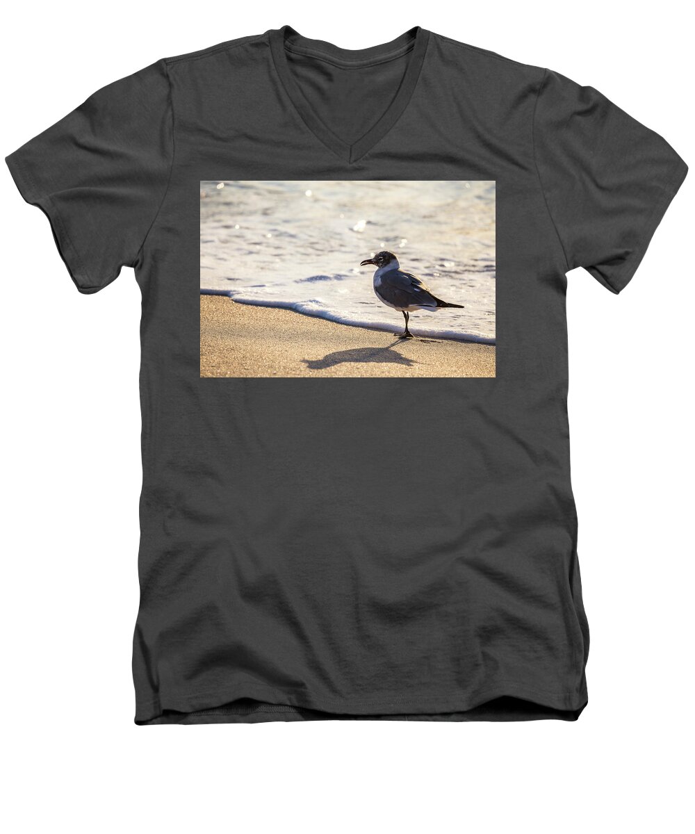 Florida Men's V-Neck T-Shirt featuring the photograph Me and My Shadow by Penny Meyers