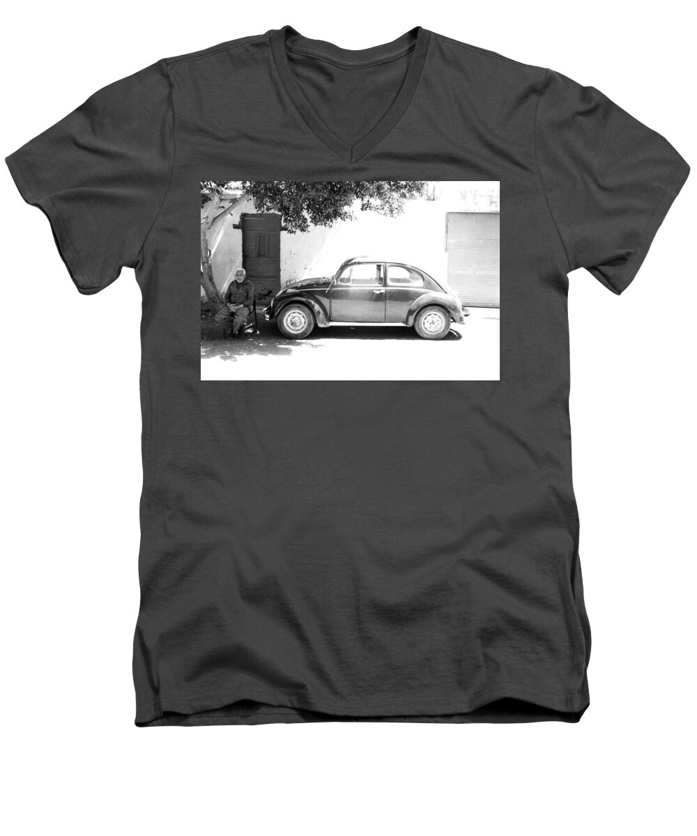 Jezcself Men's V-Neck T-Shirt featuring the photograph Me And The Beet by Jez C Self