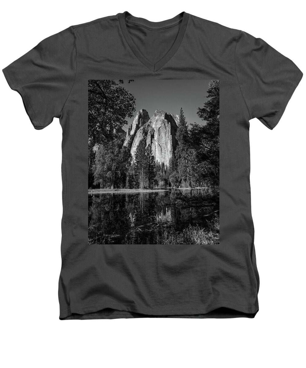 Yosemite Men's V-Neck T-Shirt featuring the photograph Monolith by Ryan Weddle