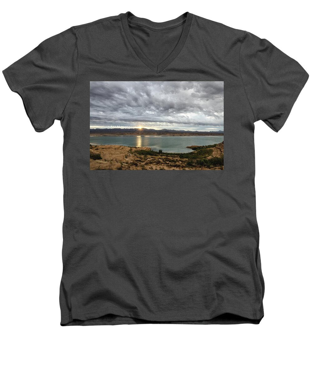 Landscape Men's V-Neck T-Shirt featuring the photograph Morning After the Storm by Margaret Pitcher