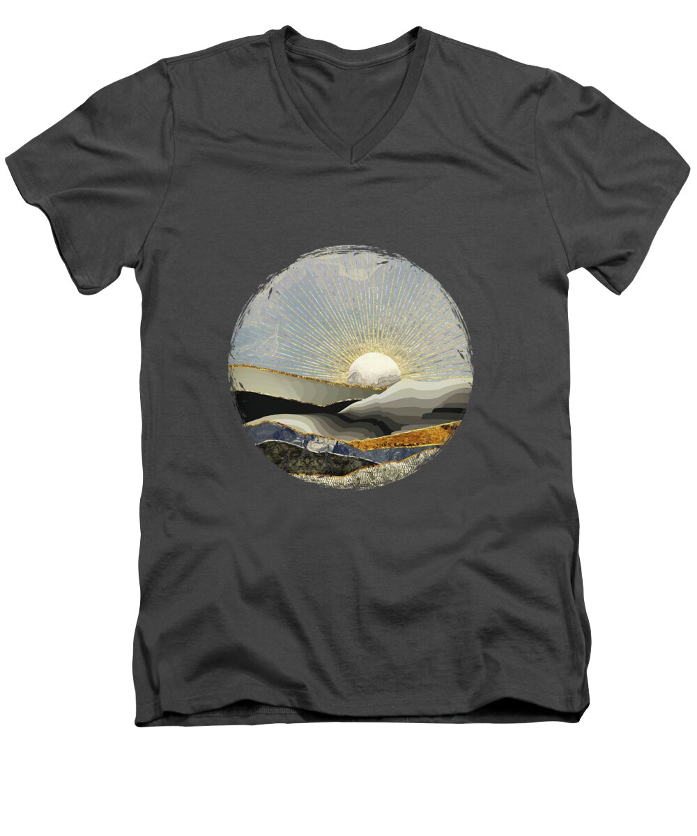 #faatoppicks Men's V-Neck T-Shirt featuring the digital art Morning Sun by Katherine Smit