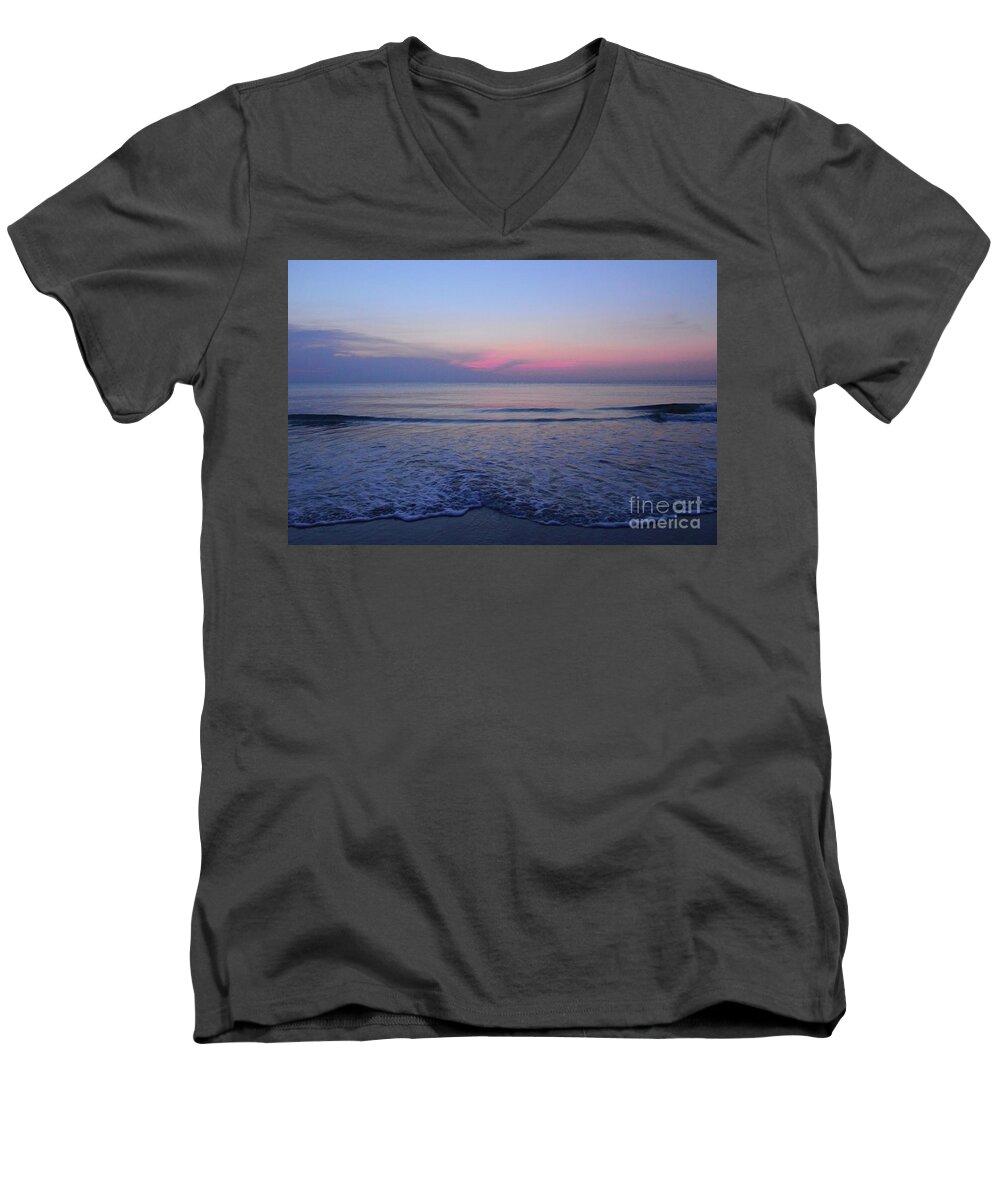 Tide Men's V-Neck T-Shirt featuring the painting Morning Tide by Julianne Felton