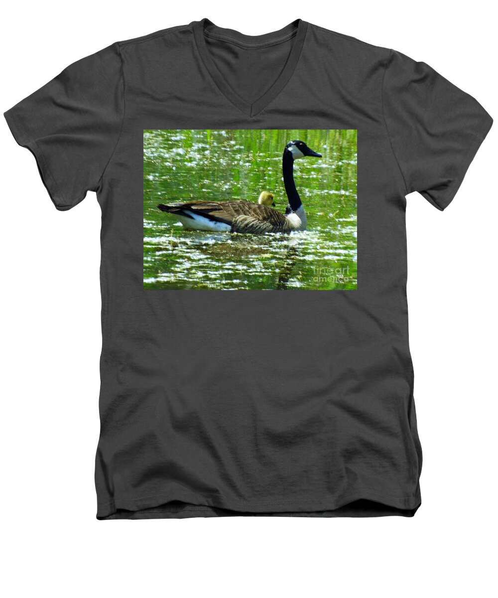 Mother Men's V-Neck T-Shirt featuring the photograph Mother Goose by Robyn King