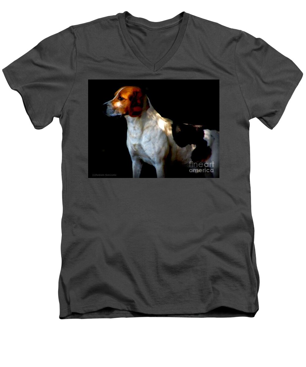 Hound Men's V-Neck T-Shirt featuring the photograph Murphy by Rabiah Seminole