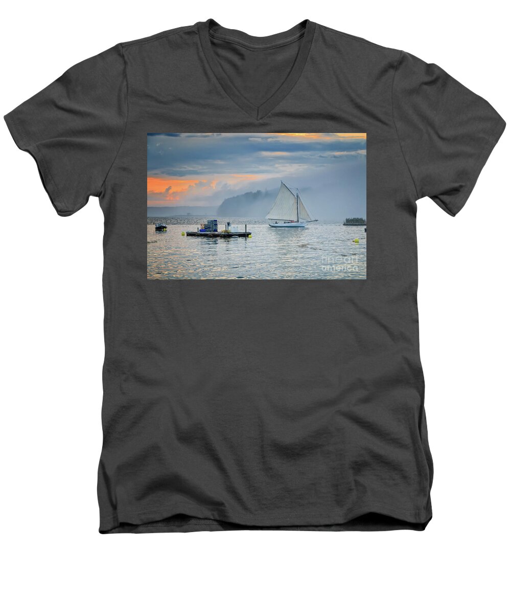 Bar Harbor Maine Men's V-Neck T-Shirt featuring the photograph My Special Place by Elizabeth Dow