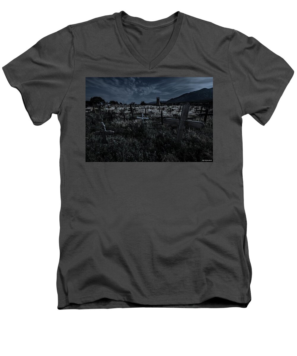 Cross Men's V-Neck T-Shirt featuring the photograph Never forget by Jeff Niederstadt