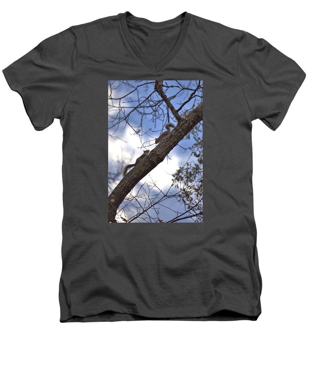 7644 Men's V-Neck T-Shirt featuring the photograph Now What? by Gordon Elwell