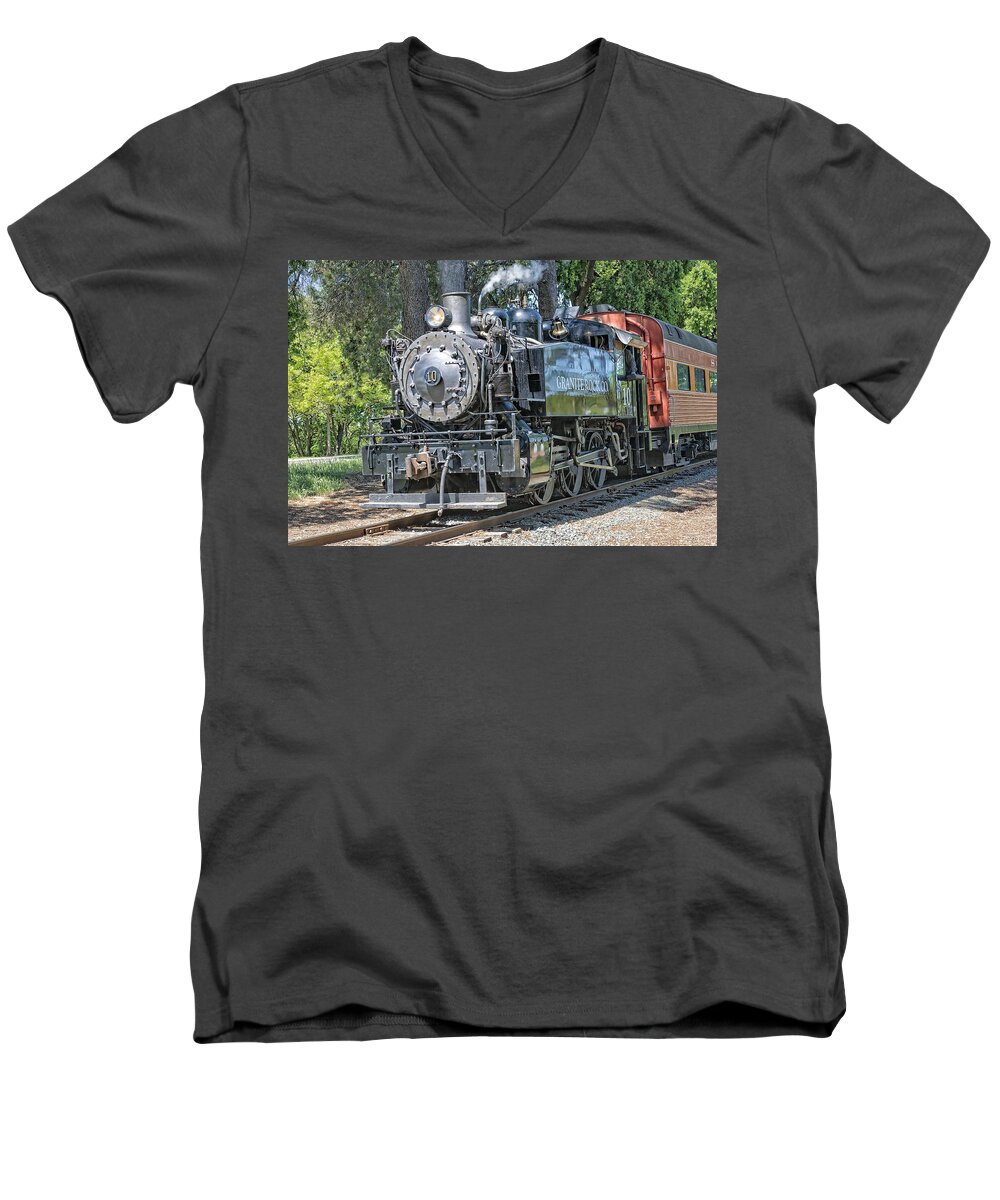 California Men's V-Neck T-Shirt featuring the photograph Old Number 10 by Jim Thompson