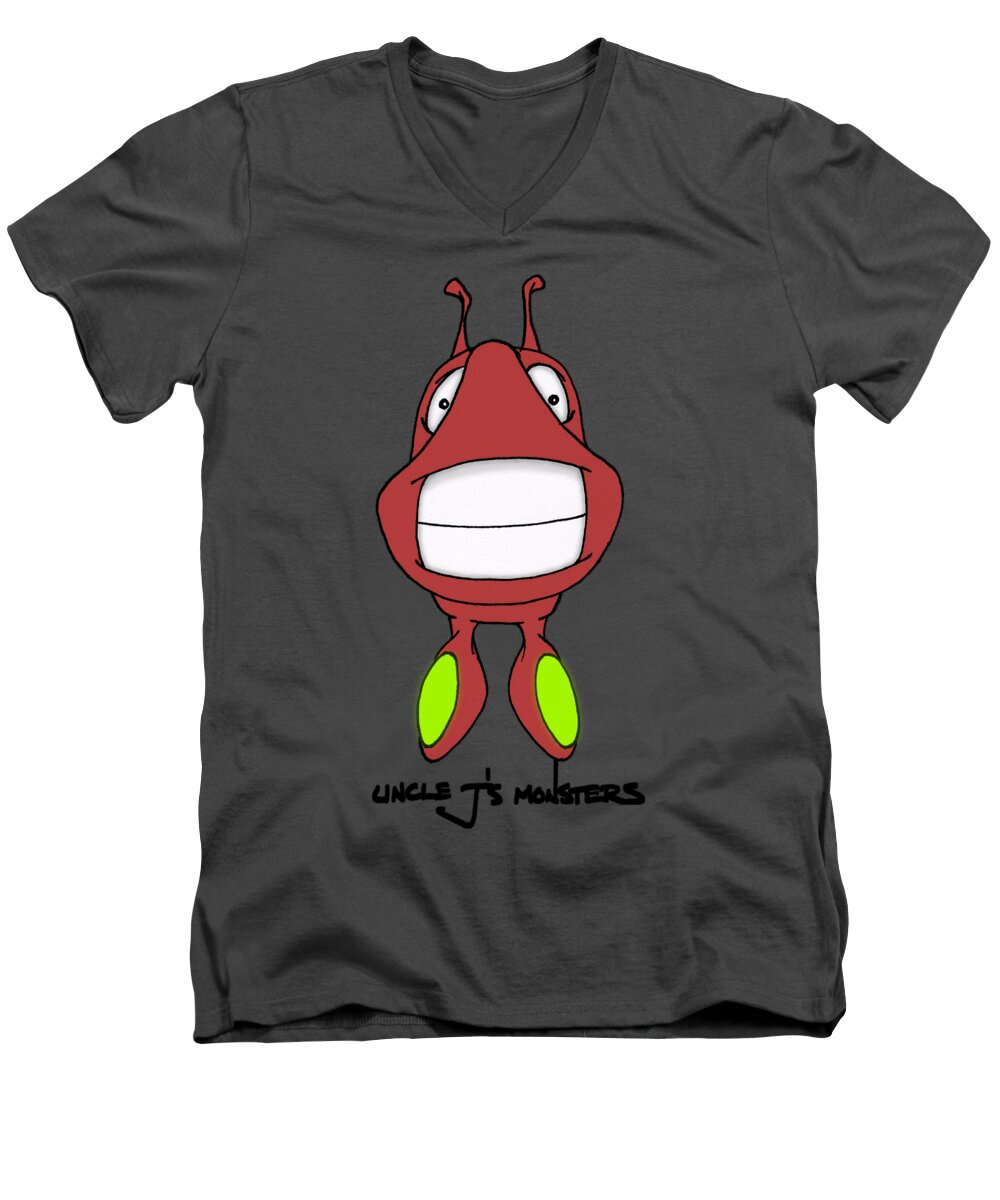 Digital Art Men's V-Neck T-Shirt featuring the digital art Ori by Uncle J's Monsters