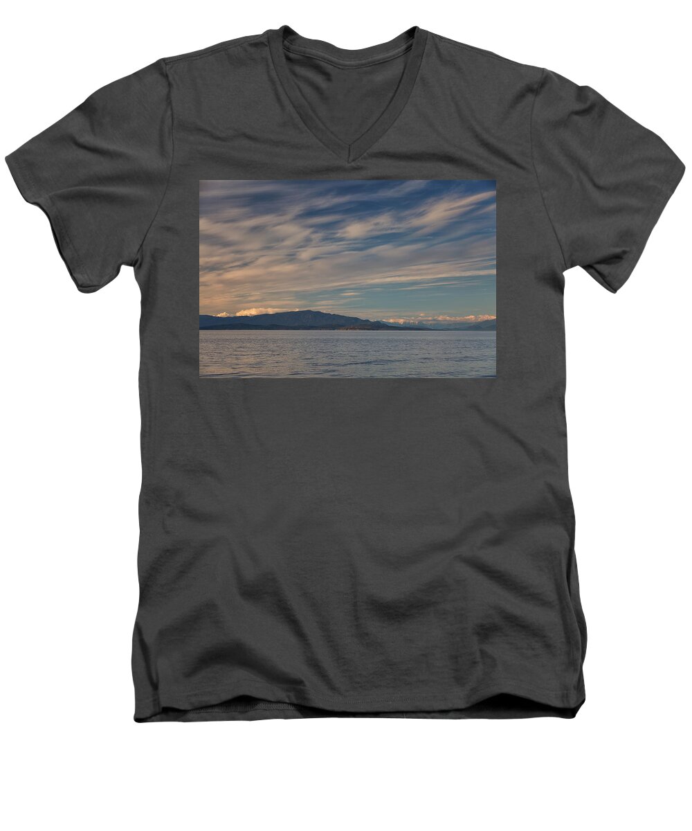 Water Men's V-Neck T-Shirt featuring the photograph Out Like A Lamb by Randy Hall