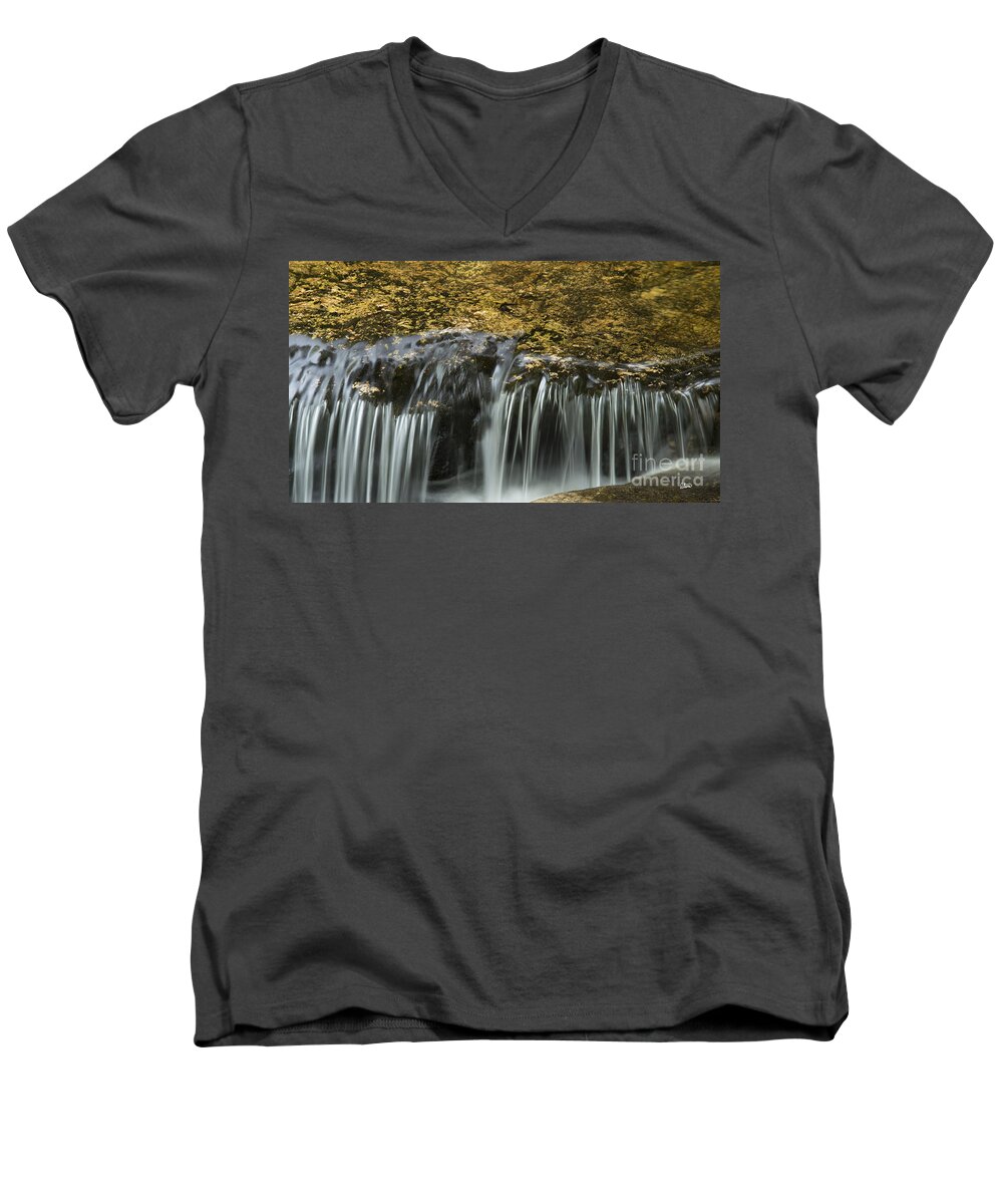 Rock Men's V-Neck T-Shirt featuring the photograph Over the Edge by Alana Ranney