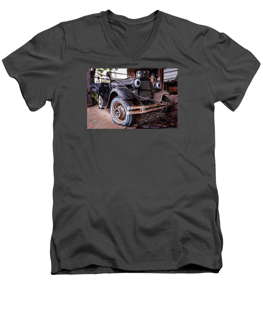 Old Men's V-Neck T-Shirt featuring the photograph Painted Eyes by Alan Raasch