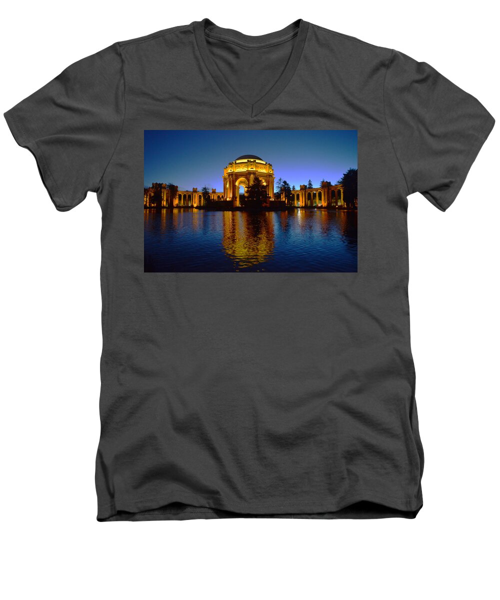 Photography Men's V-Neck T-Shirt featuring the photograph Palace of Fine Arts by Dragan Kudjerski