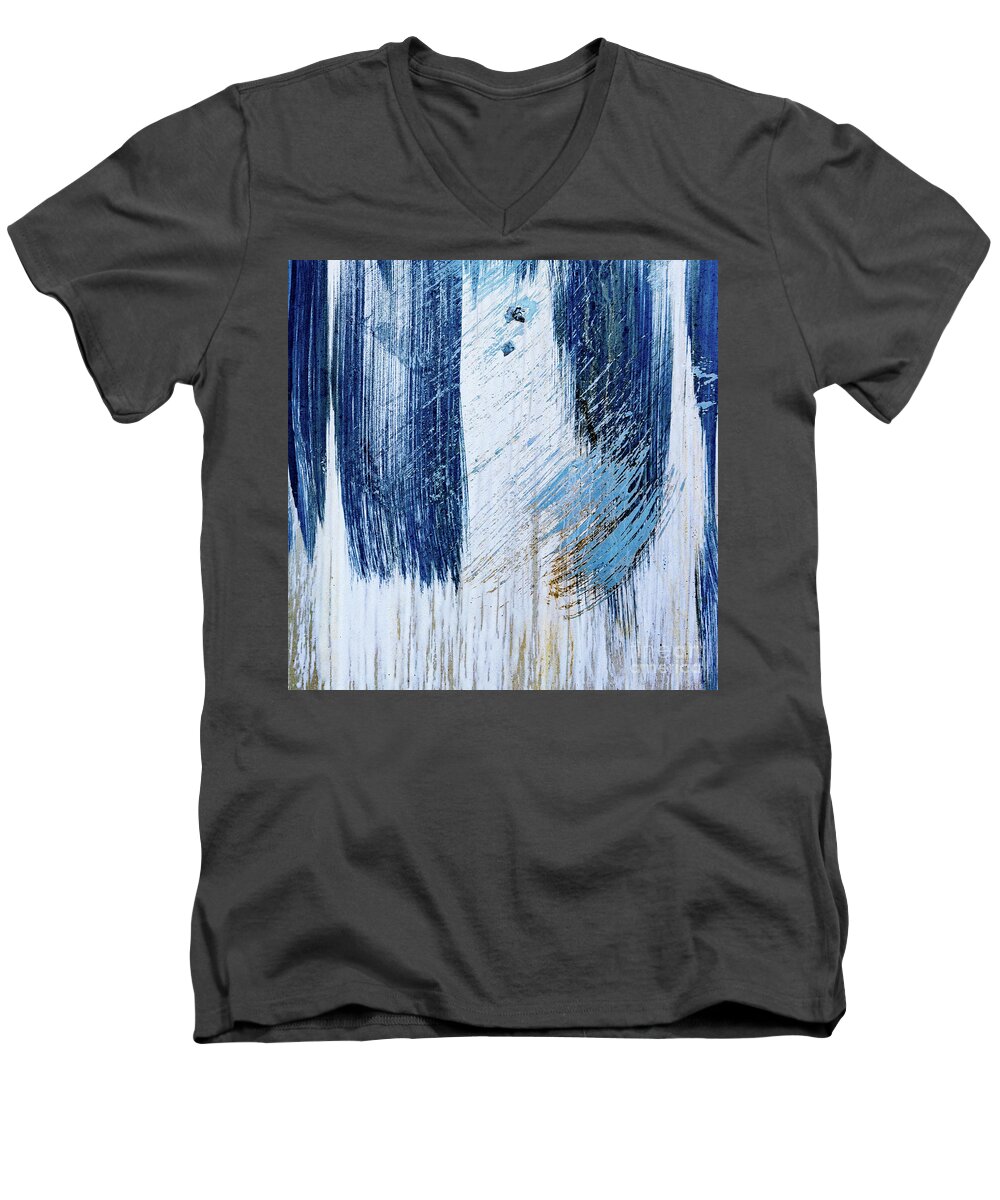 Abstracts Men's V-Neck T-Shirt featuring the photograph Piano keys by Patti Schulze