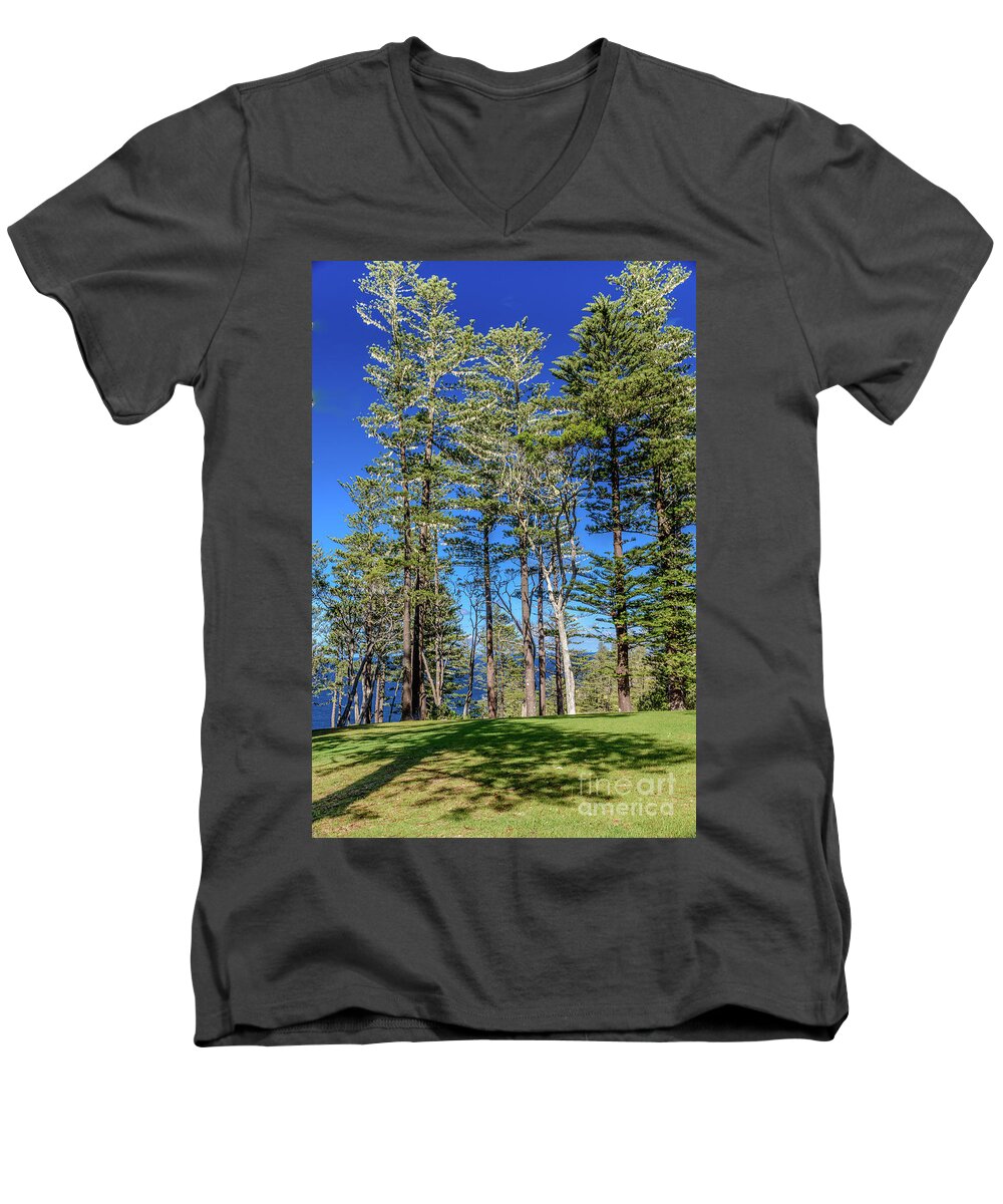 Tree.pine Men's V-Neck T-Shirt featuring the photograph Pines by Werner Padarin