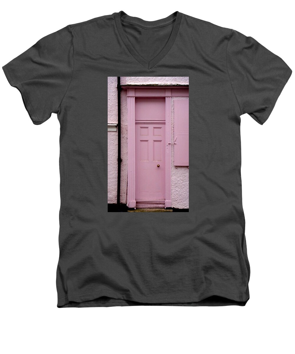 Door Men's V-Neck T-Shirt featuring the photograph Pink by Roberto Alamino