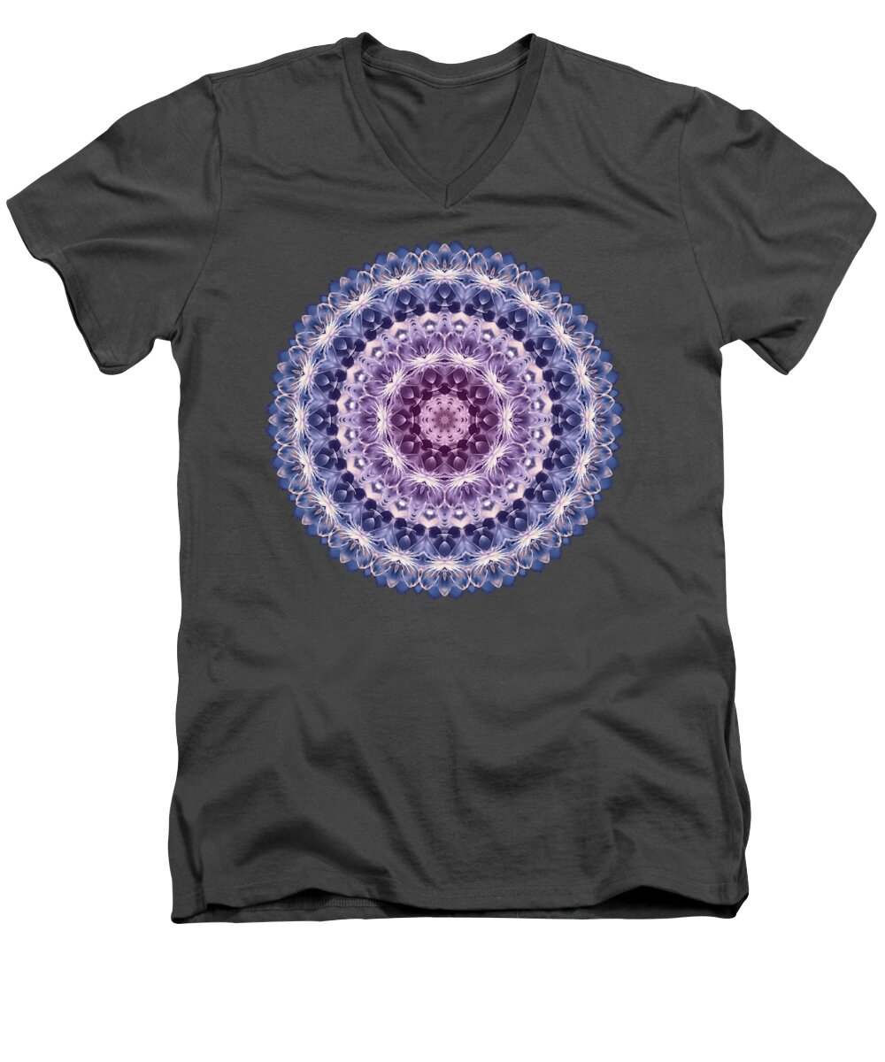 Lilies Men's V-Neck T-Shirt featuring the digital art Plum Lovely by Lynde Young