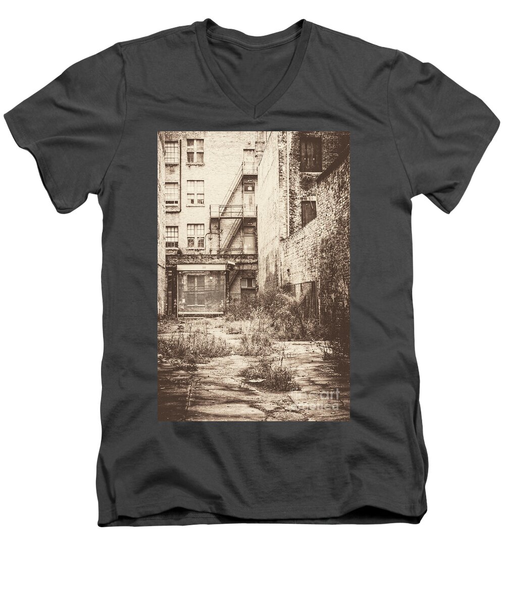 Deterioration Men's V-Neck T-Shirt featuring the photograph Poetic Deterioration by Frances Ann Hattier