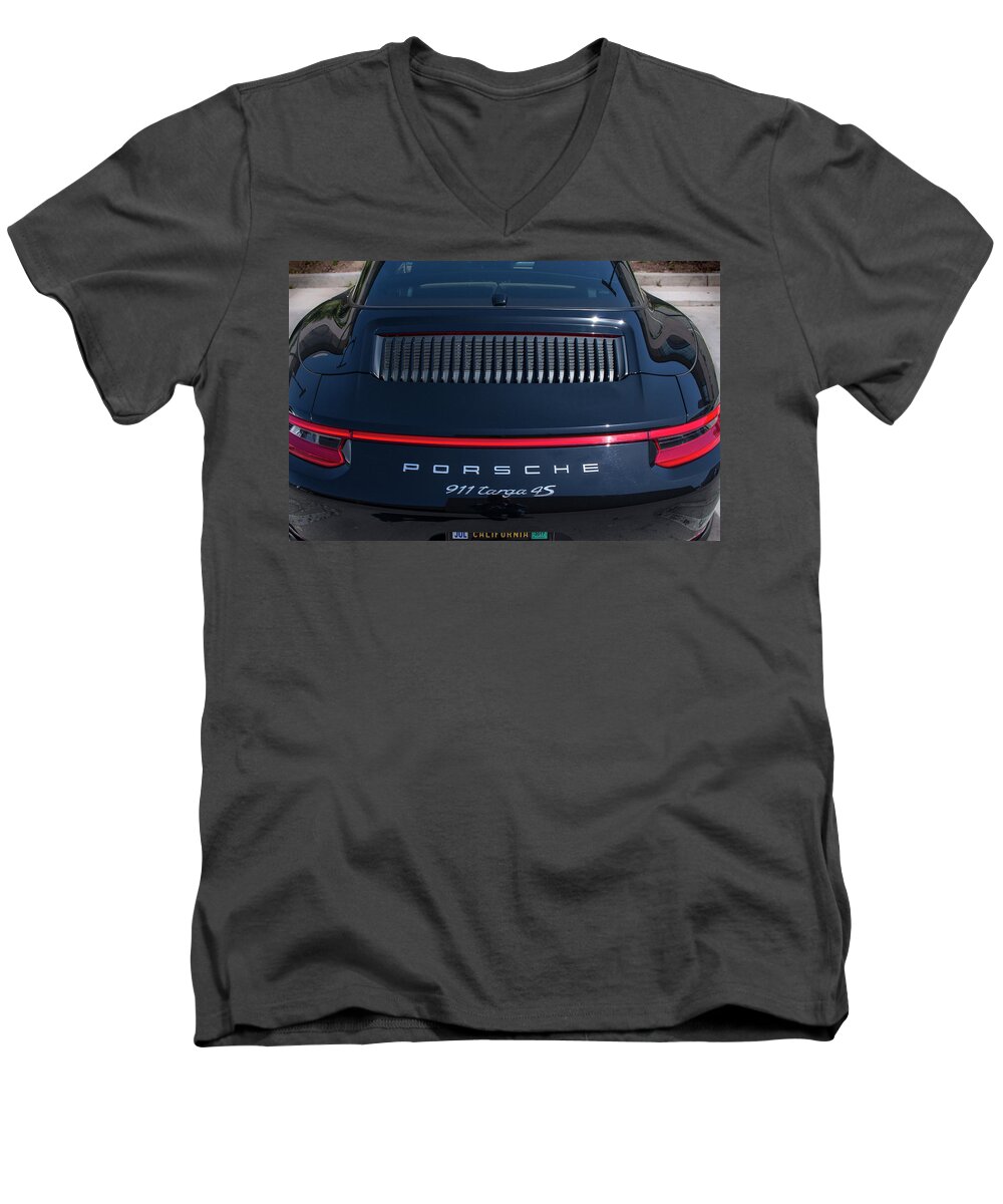 Porsche Men's V-Neck T-Shirt featuring the photograph Porsche 911 Targa 4S by Gene Parks