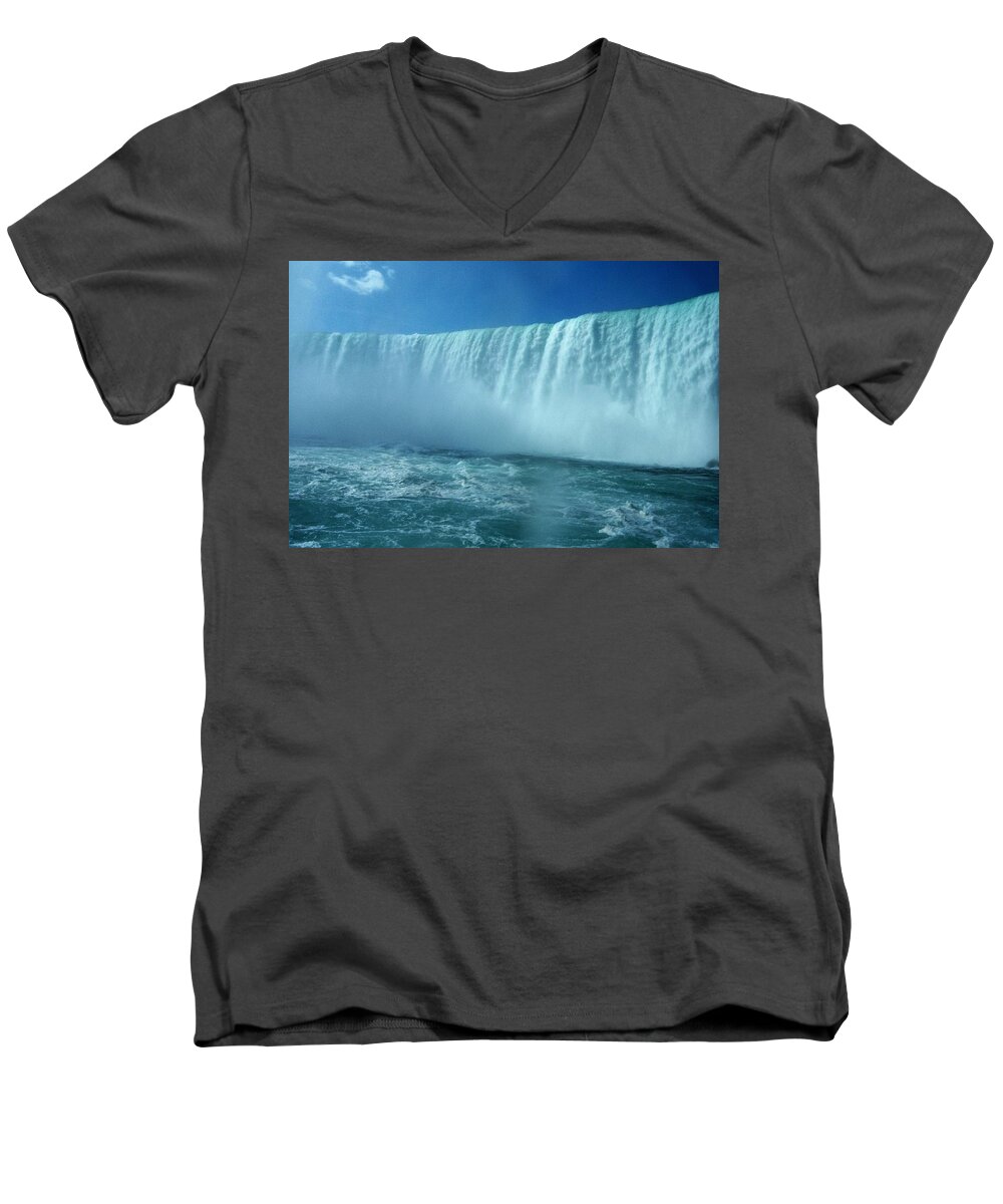 Landscapes Men's V-Neck T-Shirt featuring the photograph Power of Water by Charles HALL