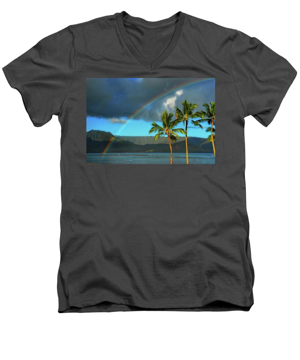Kauai Men's V-Neck T-Shirt featuring the photograph Promise of Hope by Lynn Bauer