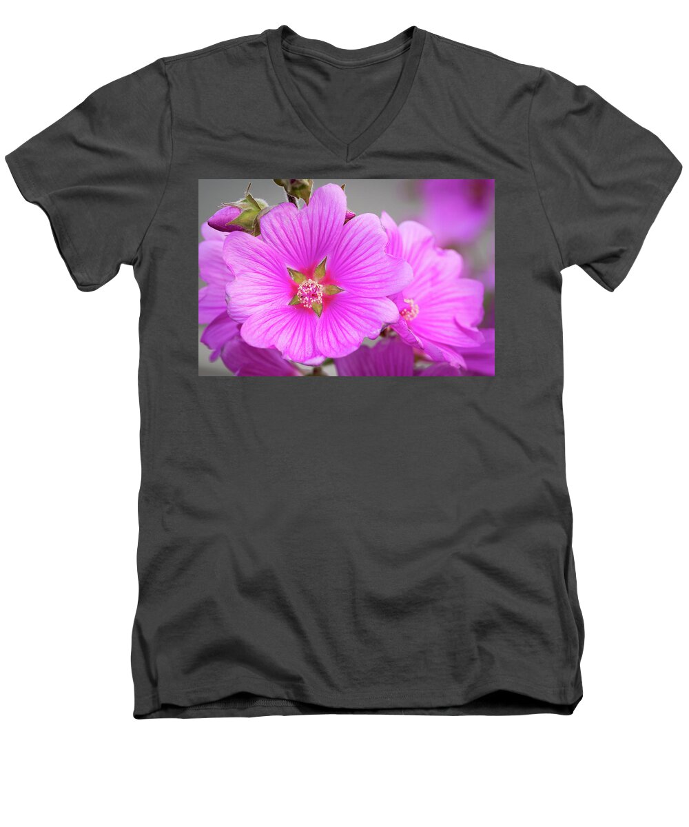 Flower Men's V-Neck T-Shirt featuring the photograph Purple flower? by The Flying Photographer