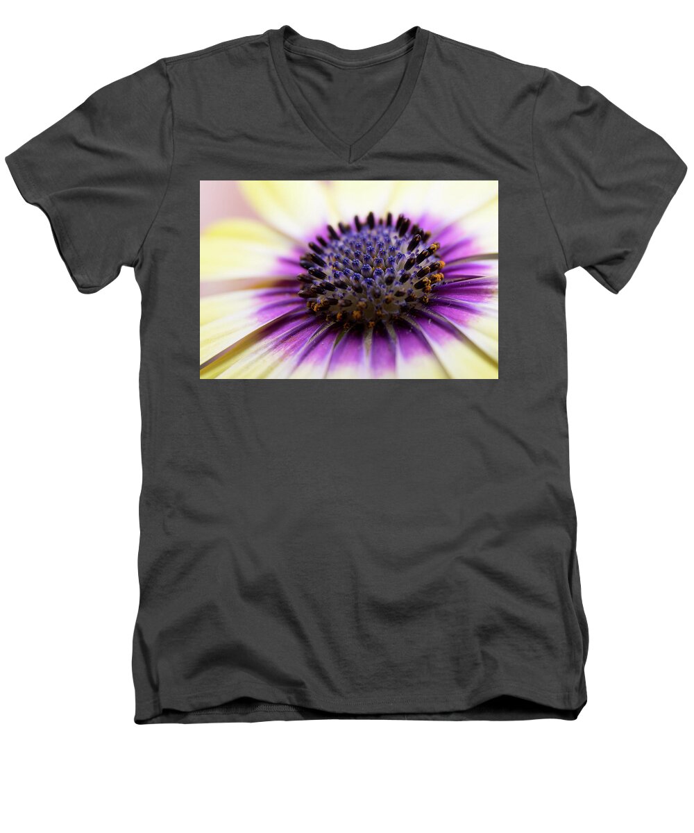 Flowers Men's V-Neck T-Shirt featuring the photograph Purple Passion by Deborah Scannell