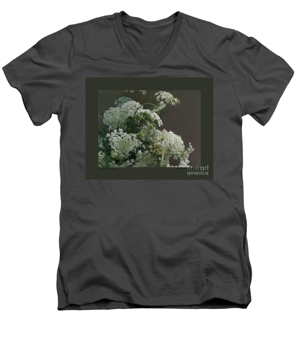 Flower Men's V-Neck T-Shirt featuring the photograph Queen's Bouquet by Patricia Overmoyer