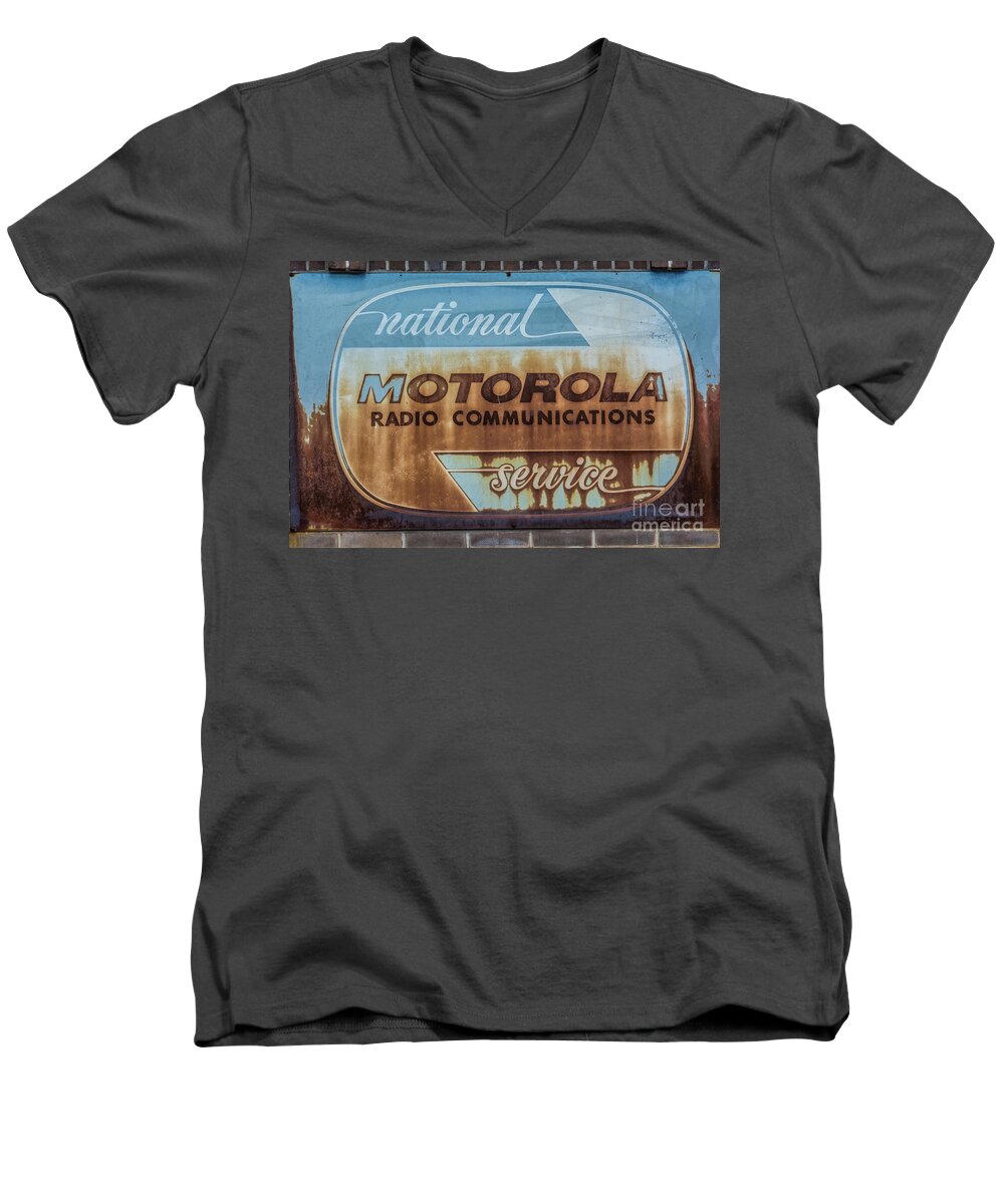 Oil Men's V-Neck T-Shirt featuring the photograph Radio Communications by Pamela Williams