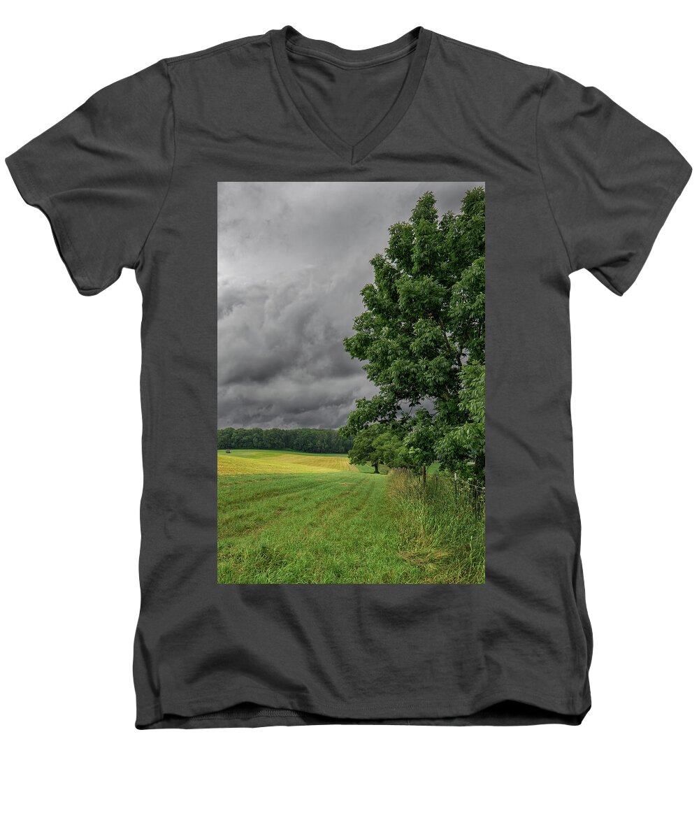 Connecticut Men's V-Neck T-Shirt featuring the photograph Rain is Coming by Phil Cardamone