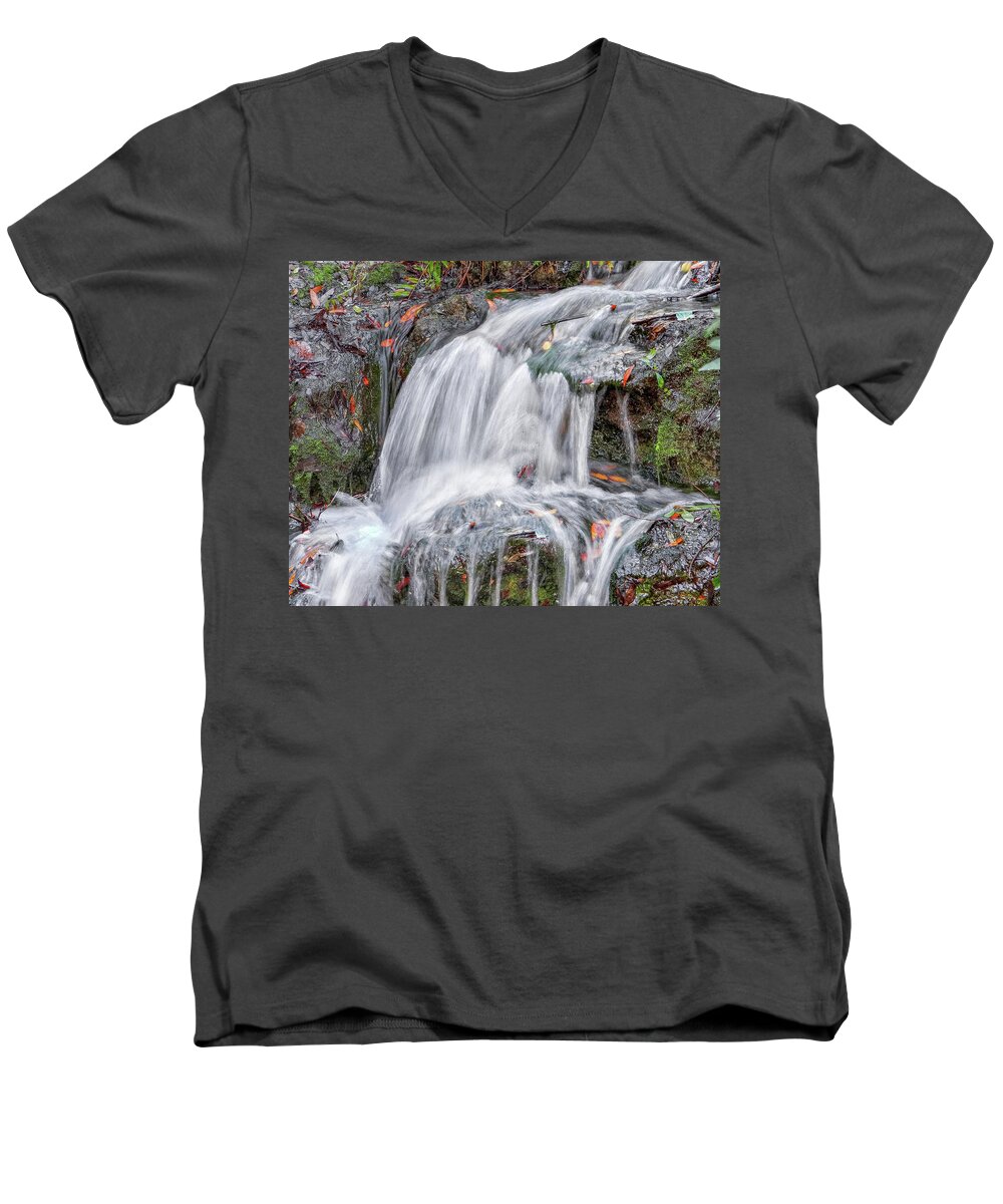 Water Fall Men's V-Neck T-Shirt featuring the photograph Rain Out by Dennis Dugan