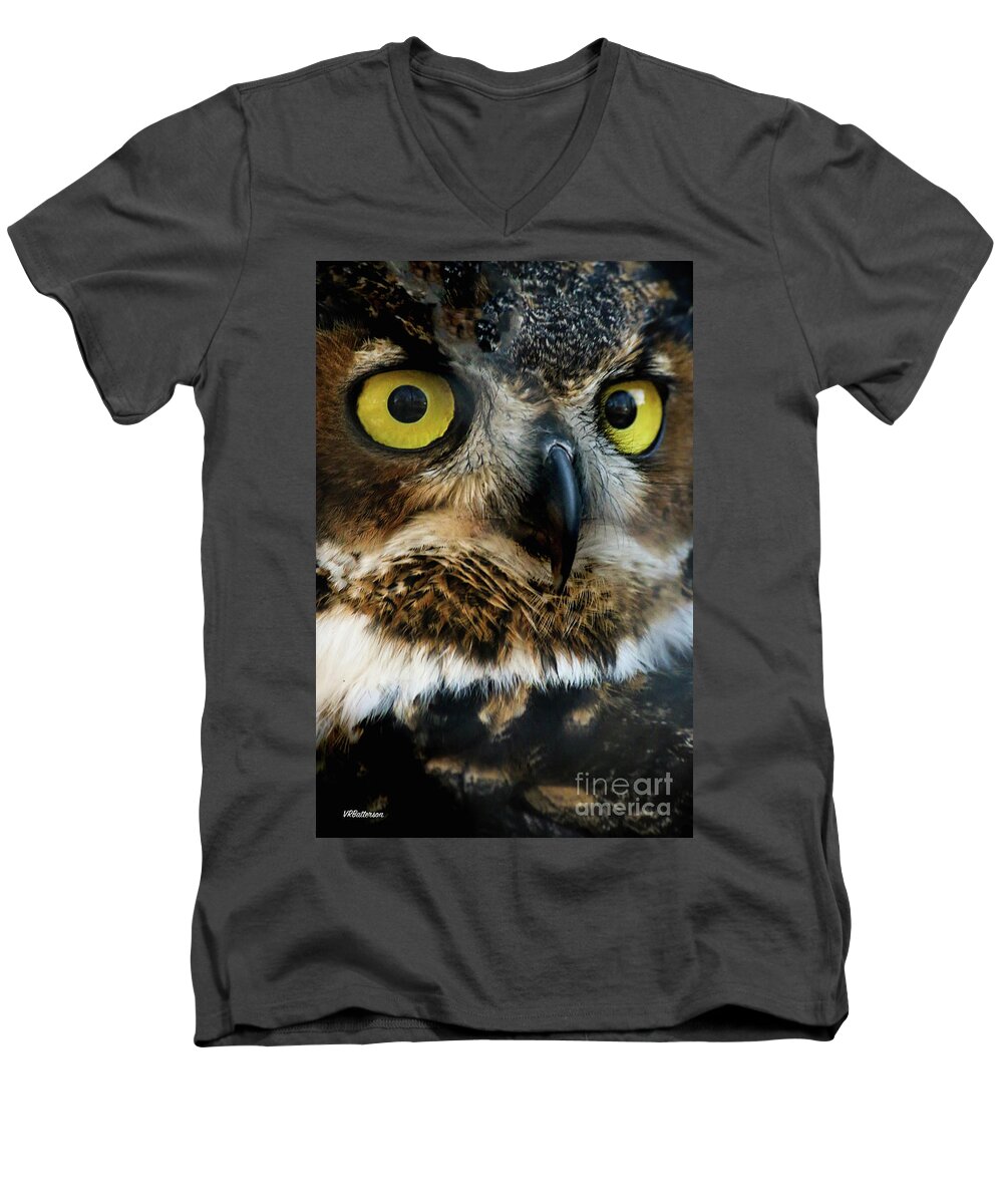 Owls Men's V-Neck T-Shirt featuring the photograph Reelfoot Lake Owls by Veronica Batterson