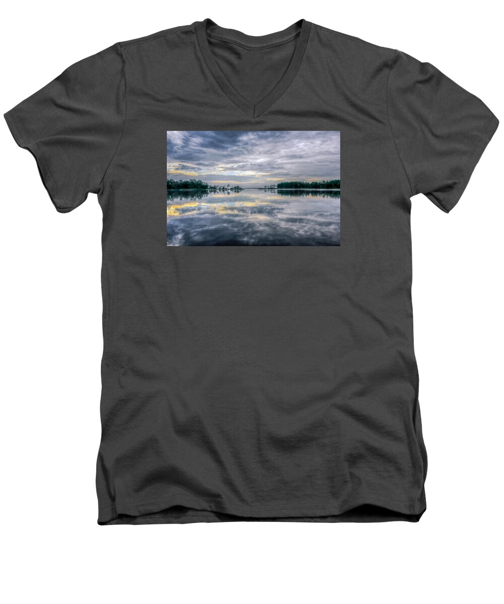 Reflection Men's V-Neck T-Shirt featuring the photograph Reflection by Traveler's Pics