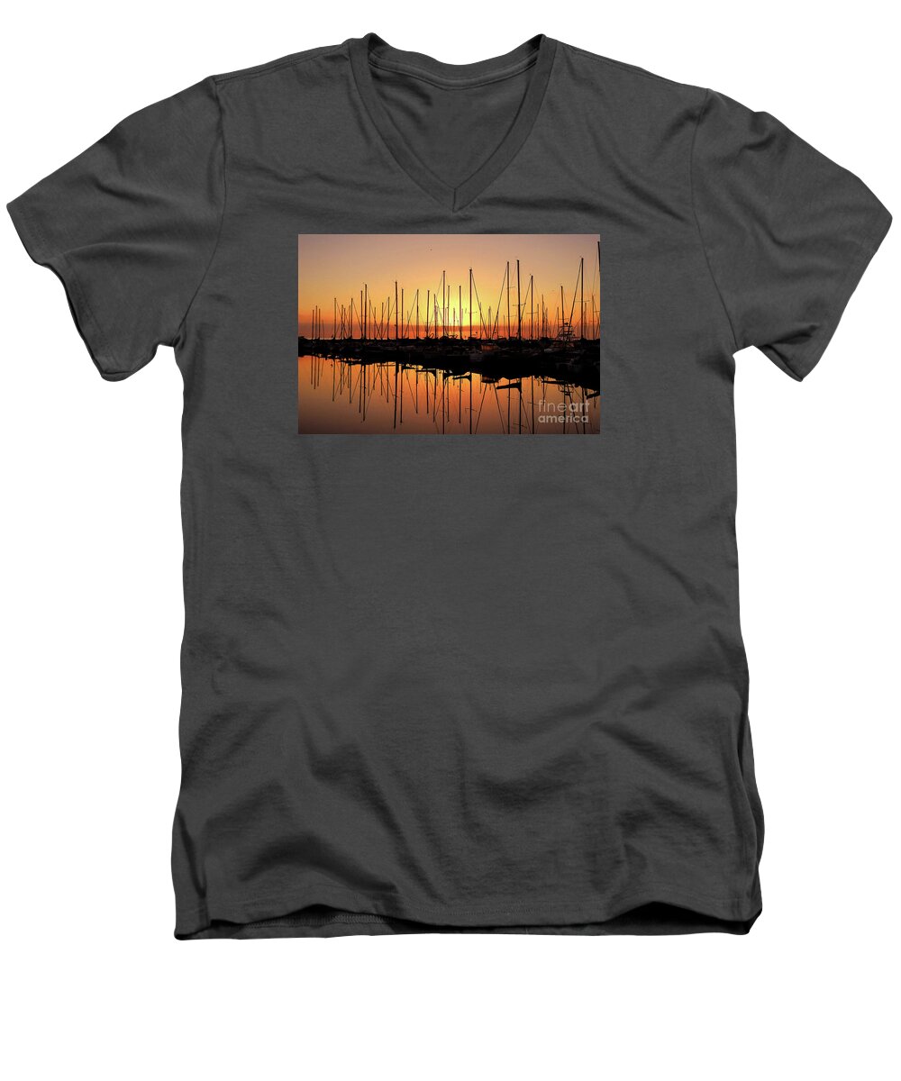 Water Men's V-Neck T-Shirt featuring the photograph Nautical Reflections by Scott Cameron