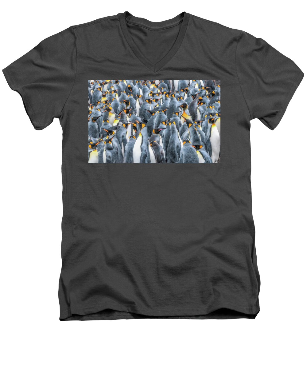 Birds Men's V-Neck T-Shirt featuring the photograph Republicans discussing climate change. by Usha Peddamatham