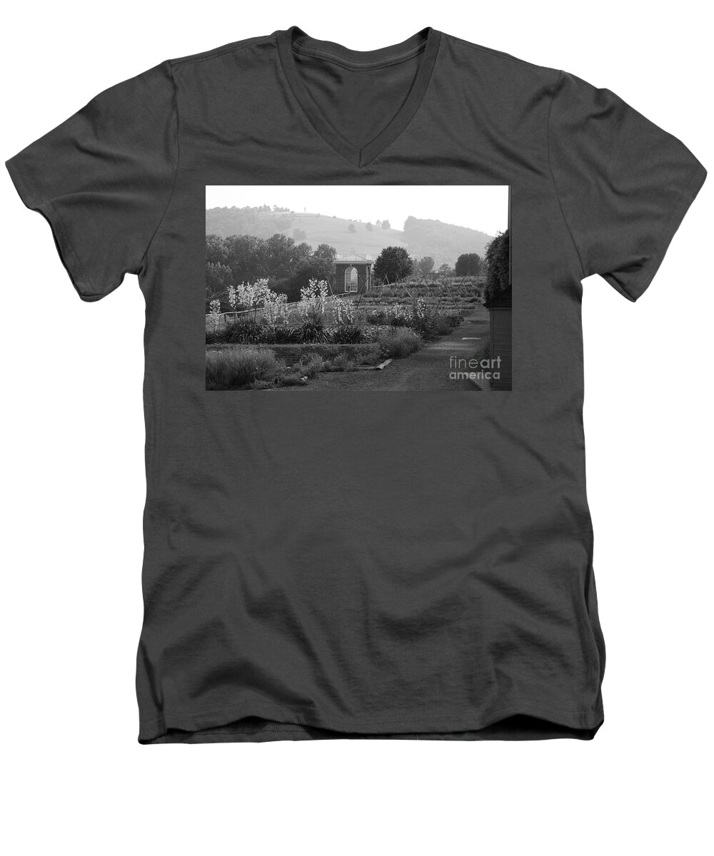 Black And White Men's V-Neck T-Shirt featuring the photograph Retreat by Eric Liller