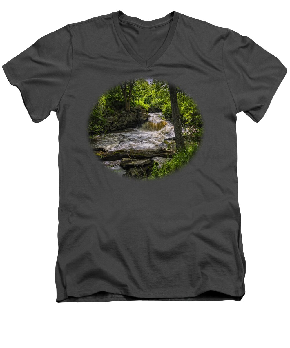Maine Men's V-Neck T-Shirt featuring the photograph Riverside by Mark Myhaver